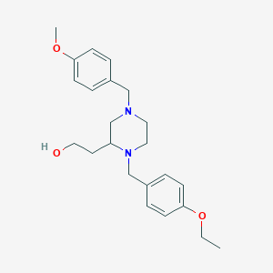 2-[1-(4-ethoxybenzyl)-4-(4-methoxybenzyl)-2-piperazinyl]ethanol