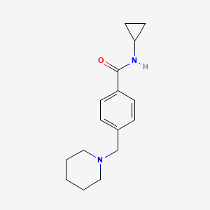 molecular formula C16H22N2O B4443277 N-cyclopropyl-4-(1-piperidinylmethyl)benzamide 