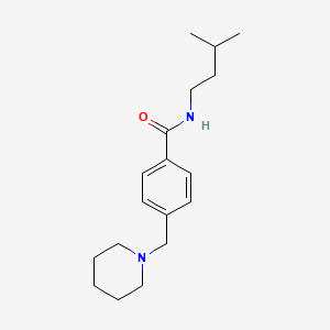 N-(3-methylbutyl)-4-(1-piperidinylmethyl)benzamide