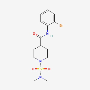 molecular formula C14H20BrN3O3S B4443291 N-(2-bromophenyl)-1-[(dimethylamino)sulfonyl]-4-piperidinecarboxamide 