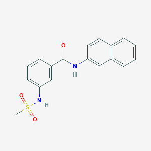 molecular formula C18H16N2O3S B4443298 3-[(methylsulfonyl)amino]-N-2-naphthylbenzamide 