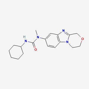 molecular formula C18H24N4O2 B4443305 N'-cyclohexyl-N-(3,4-dihydro-1H-[1,4]oxazino[4,3-a]benzimidazol-8-yl)-N-methylurea 