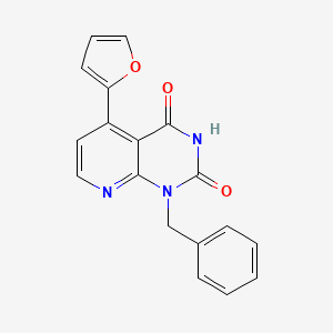 molecular formula C18H13N3O3 B4443312 1-benzyl-5-(2-furyl)pyrido[2,3-d]pyrimidine-2,4(1H,3H)-dione 