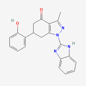 1-(1H-benzimidazol-2-yl)-6-(2-hydroxyphenyl)-3-methyl-1,5,6,7-tetrahydro-4H-indazol-4-one