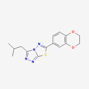 6-(2,3-dihydro-1,4-benzodioxin-6-yl)-3-isobutyl[1,2,4]triazolo[3,4-b][1,3,4]thiadiazole