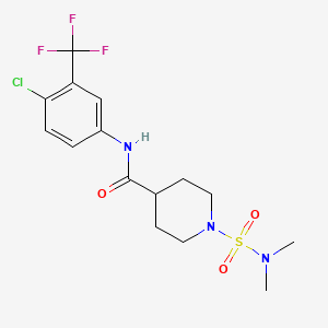 N-[4-chloro-3-(trifluoromethyl)phenyl]-1-[(dimethylamino)sulfonyl]-4-piperidinecarboxamide