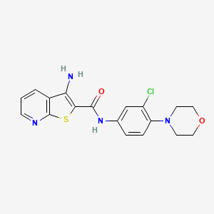 molecular formula C18H17ClN4O2S B4443367 3-amino-N-[3-chloro-4-(4-morpholinyl)phenyl]thieno[2,3-b]pyridine-2-carboxamide 