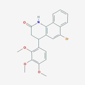 molecular formula C22H20BrNO4 B444339 6-bromo-4-(2,3,4-trimethoxyphenyl)-3,4-dihydrobenzo[h]quinolin-2(1H)-one 