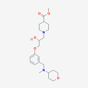 methyl 1-[2-hydroxy-3-(3-{[methyl(tetrahydro-2H-pyran-4-yl)amino]methyl}phenoxy)propyl]-4-piperidinecarboxylate