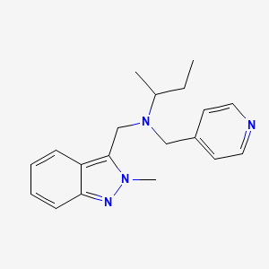 molecular formula C19H24N4 B4443401 N-[(2-methyl-2H-indazol-3-yl)methyl]-N-(pyridin-4-ylmethyl)butan-2-amine 