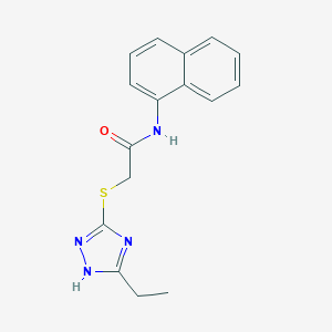 2-[(5-ethyl-4H-1,2,4-triazol-3-yl)sulfanyl]-N-(1-naphthyl)acetamide