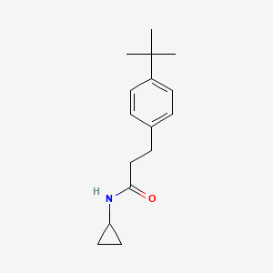 molecular formula C16H23NO B4443438 3-(4-tert-butylphenyl)-N-cyclopropylpropanamide 