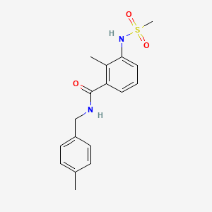 molecular formula C17H20N2O3S B4443439 2-methyl-N-(4-methylbenzyl)-3-[(methylsulfonyl)amino]benzamide 