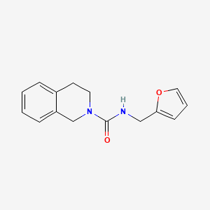 molecular formula C15H16N2O2 B4443445 N-(2-furylmethyl)-3,4-dihydro-2(1H)-isoquinolinecarboxamide 