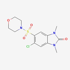 5-chloro-1,3-dimethyl-6-(4-morpholinylsulfonyl)-1,3-dihydro-2H-benzimidazol-2-one