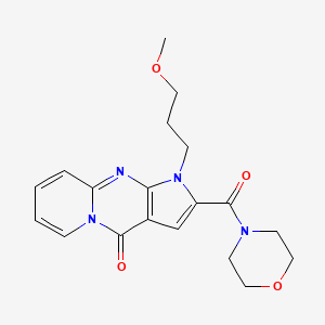 molecular formula C19H22N4O4 B4443466 1-(3-methoxypropyl)-2-(4-morpholinylcarbonyl)pyrido[1,2-a]pyrrolo[2,3-d]pyrimidin-4(1H)-one 