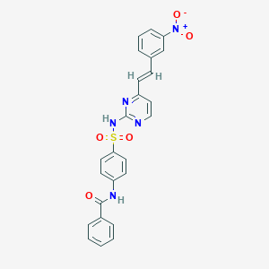 N-[4-({[4-(2-{3-nitrophenyl}vinyl)-2-pyrimidinyl]amino}sulfonyl)phenyl]benzamide