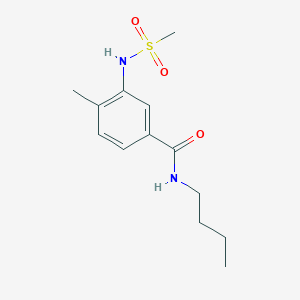 molecular formula C13H20N2O3S B4443483 N-butyl-4-methyl-3-[(methylsulfonyl)amino]benzamide 