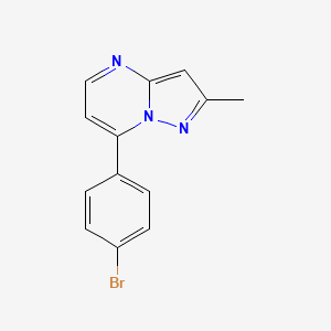 molecular formula C13H10BrN3 B4443487 7-(4-溴苯基)-2-甲基吡唑并[1,5-a]嘧啶 