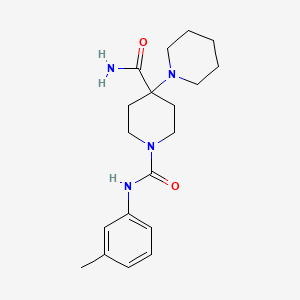 molecular formula C19H28N4O2 B4443492 N~1~'-(3-methylphenyl)-1,4'-bipiperidine-1',4'-dicarboxamide 