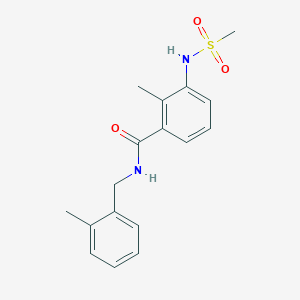 molecular formula C17H20N2O3S B4443504 2-methyl-N-(2-methylbenzyl)-3-[(methylsulfonyl)amino]benzamide 