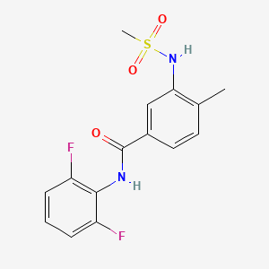 molecular formula C15H14F2N2O3S B4443525 N-(2,6-difluorophenyl)-4-methyl-3-[(methylsulfonyl)amino]benzamide 