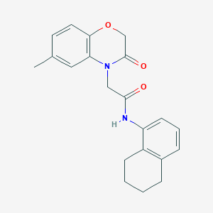 2-(6-methyl-3-oxo-2,3-dihydro-4H-1,4-benzoxazin-4-yl)-N-(5,6,7,8-tetrahydro-1-naphthalenyl)acetamide