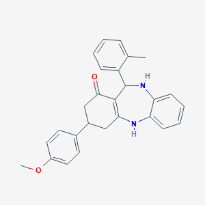 9-(4-Methoxyphenyl)-6-(o-tolyl)-5,6,8,9,10,11-hexahydrobenzo[b][1,4]benzodiazepin-7-one