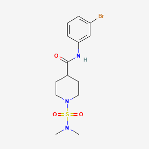 molecular formula C14H20BrN3O3S B4443561 N-(3-bromophenyl)-1-[(dimethylamino)sulfonyl]-4-piperidinecarboxamide 