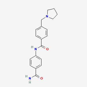 N-[4-(aminocarbonyl)phenyl]-4-(1-pyrrolidinylmethyl)benzamide