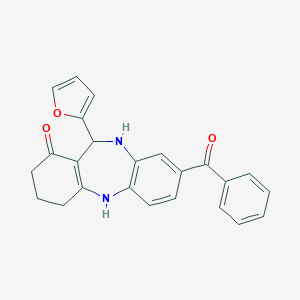 3-Benzoyl-6-(furan-2-yl)-5,6,8,9,10,11-hexahydrobenzo[b][1,4]benzodiazepin-7-one