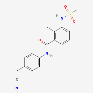 N-[4-(cyanomethyl)phenyl]-2-methyl-3-[(methylsulfonyl)amino]benzamide