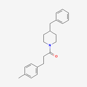 molecular formula C22H27NO B4443596 4-benzyl-1-[3-(4-methylphenyl)propanoyl]piperidine 