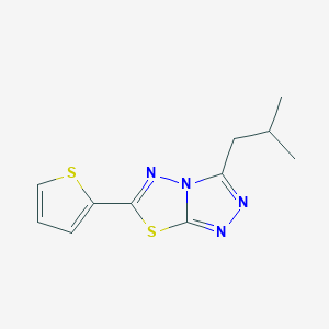 molecular formula C11H12N4S2 B4443611 3-isobutyl-6-(2-thienyl)[1,2,4]triazolo[3,4-b][1,3,4]thiadiazole 