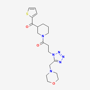 (1-{3-[5-(4-morpholinylmethyl)-1H-tetrazol-1-yl]propanoyl}-3-piperidinyl)(2-thienyl)methanone