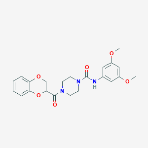 4-(2,3-dihydro-1,4-benzodioxin-2-ylcarbonyl)-N-(3,5-dimethoxyphenyl)-1-piperazinecarboxamide