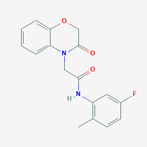 molecular formula C17H15FN2O3 B4443662 N-(5-fluoro-2-methylphenyl)-2-(3-oxo-2,3-dihydro-4H-1,4-benzoxazin-4-yl)acetamide 