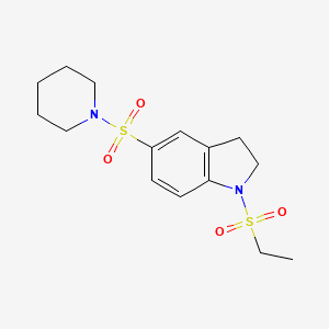 1-Ethylsulfonyl-5-piperidin-1-ylsulfonyl-2,3-dihydroindole