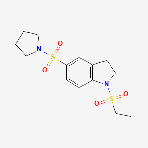 1-(ethylsulfonyl)-5-(1-pyrrolidinylsulfonyl)indoline