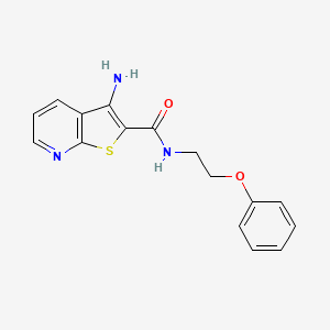 3-amino-N-(2-phenoxyethyl)thieno[2,3-b]pyridine-2-carboxamide