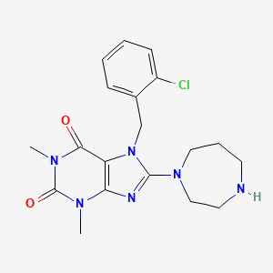 7-(2-chlorobenzyl)-8-(1,4-diazepan-1-yl)-1,3-dimethyl-3,7-dihydro-1H-purine-2,6-dione