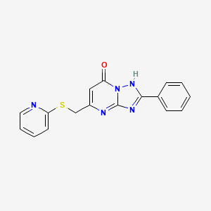 2-phenyl-5-[(2-pyridinylthio)methyl][1,2,4]triazolo[1,5-a]pyrimidin-7(4H)-one