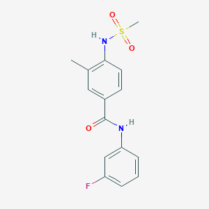 N-(3-fluorophenyl)-3-methyl-4-[(methylsulfonyl)amino]benzamide