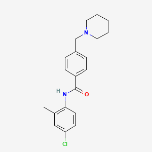 molecular formula C20H23ClN2O B4443709 N-(4-chloro-2-methylphenyl)-4-(1-piperidinylmethyl)benzamide 