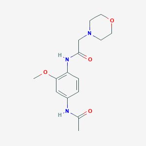 N-[4-(acetylamino)-2-methoxyphenyl]-2-(4-morpholinyl)acetamide