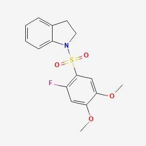 1-[(2-fluoro-4,5-dimethoxyphenyl)sulfonyl]indoline