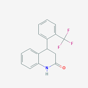 molecular formula C16H12F3NO B444375 4-[2-(trifluoromethyl)phenyl]-3,4-dihydroquinolin-2(1H)-one 