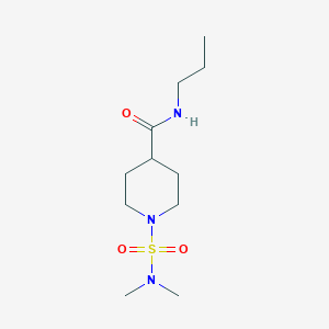 molecular formula C11H23N3O3S B4443750 1-[(dimethylamino)sulfonyl]-N-propyl-4-piperidinecarboxamide 