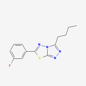 3-butyl-6-(3-fluorophenyl)[1,2,4]triazolo[3,4-b][1,3,4]thiadiazole