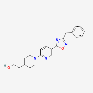 2-{1-[5-(3-benzyl-1,2,4-oxadiazol-5-yl)-2-pyridinyl]-4-piperidinyl}ethanol